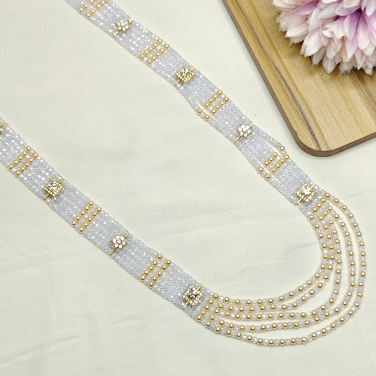 41137 5 Lines Sugar Beads Grey