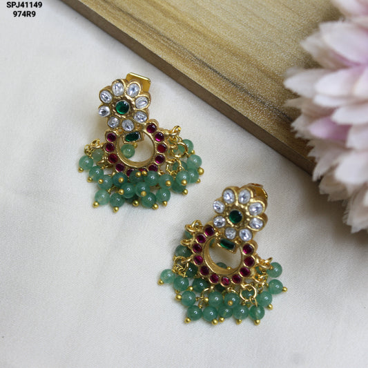 41149 Jadau Kundan light weight Chandbali