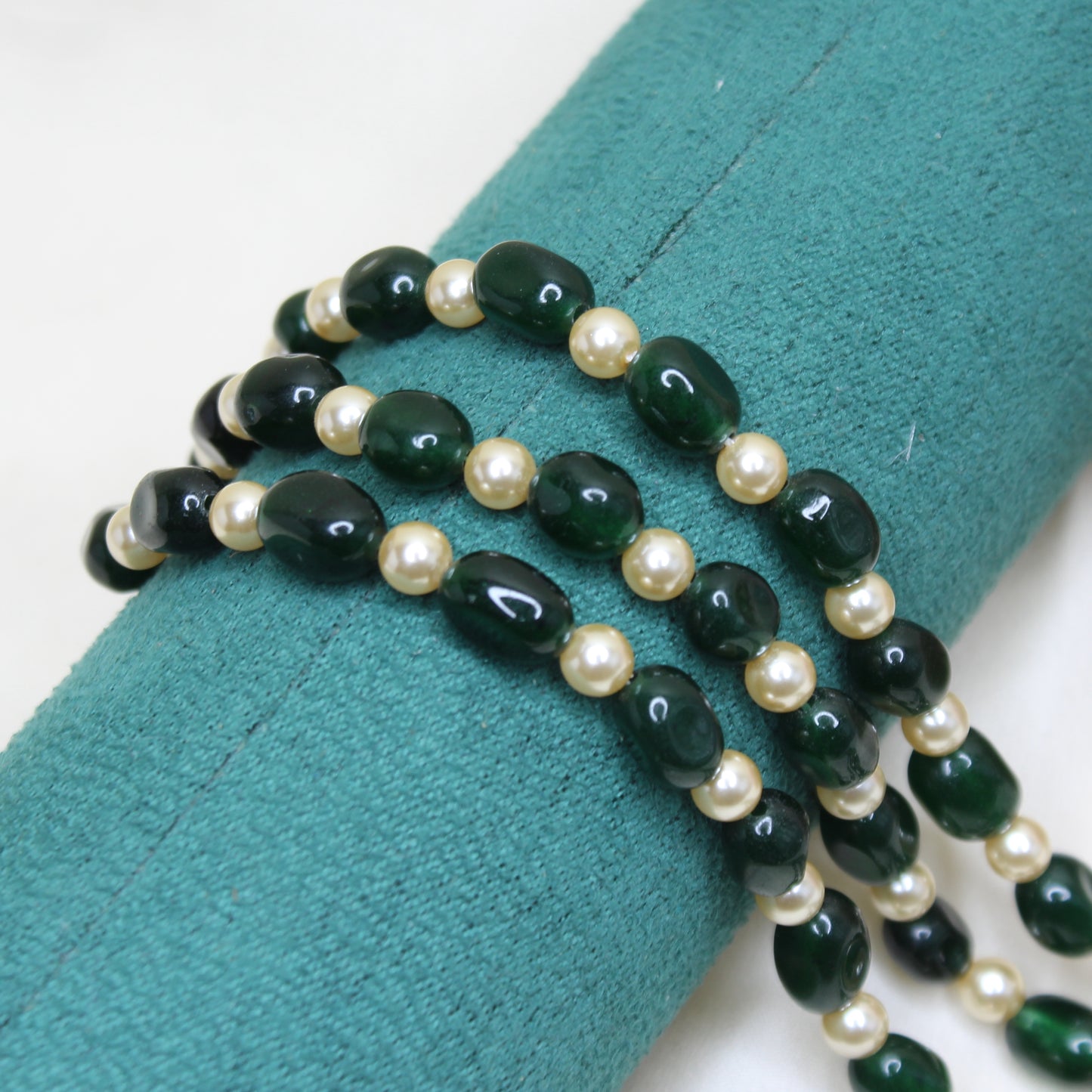 41176 3 Lines Dark Green Mala