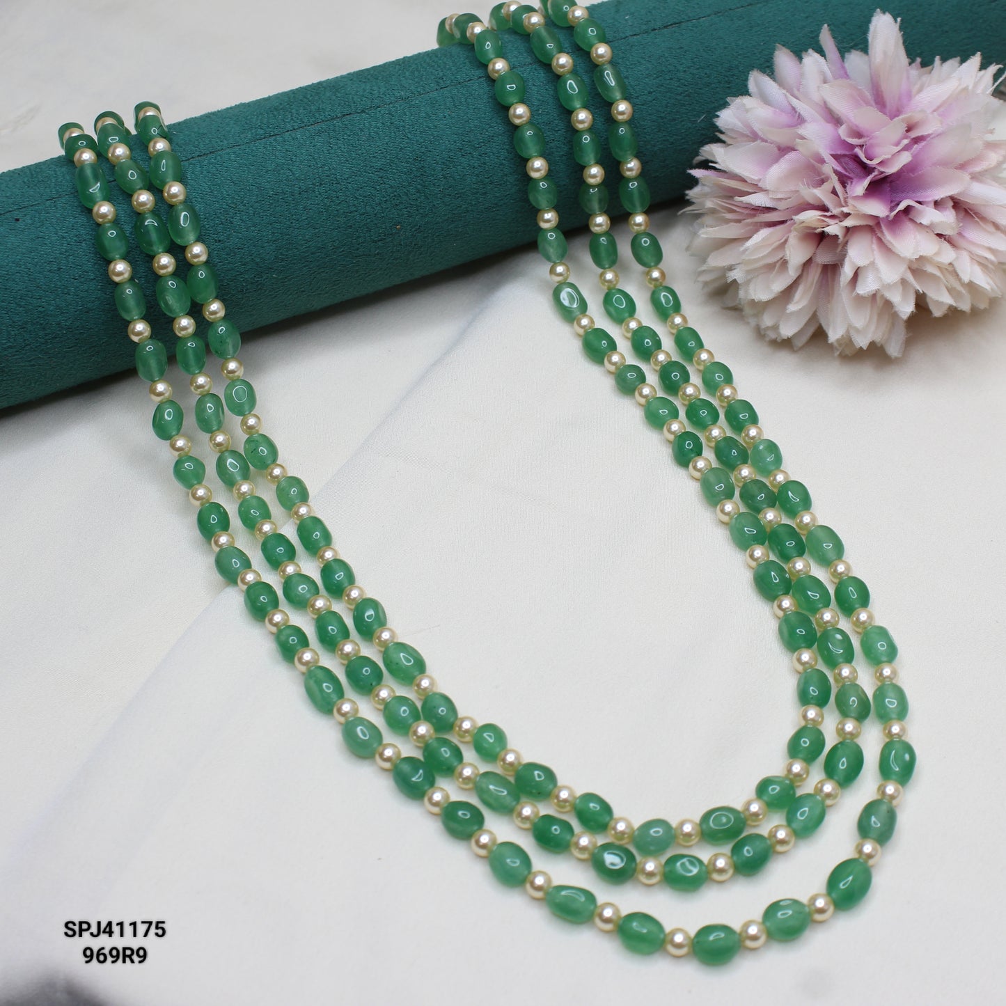 41175 3 Lines Light Green Mala