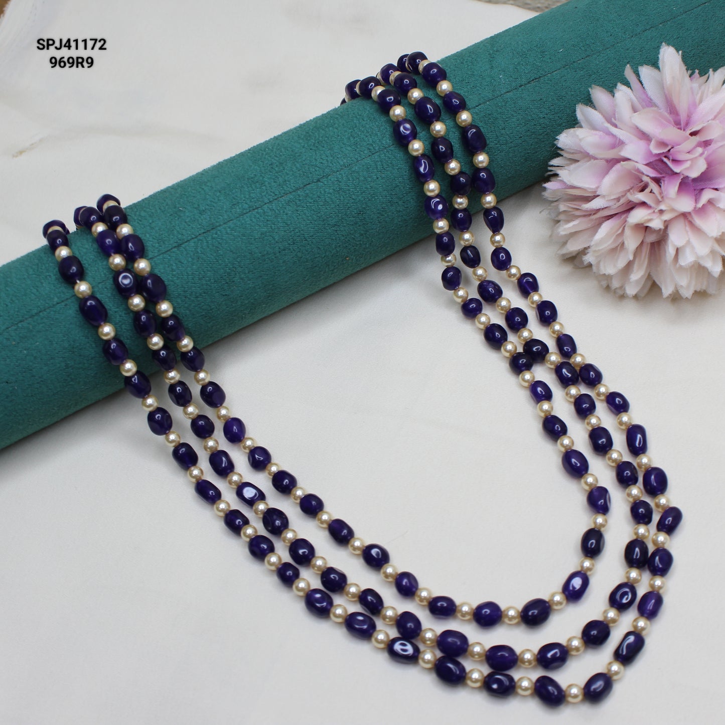 41172 3 Lines Purple Mala