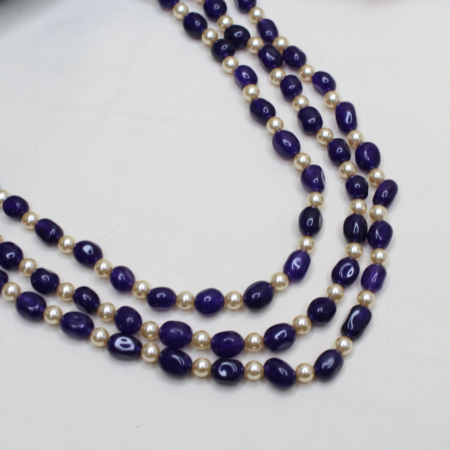 41172 3 Lines Purple Mala