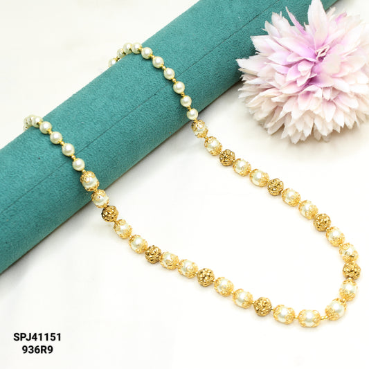 41151 Pearl Mala With Nakshi Ball