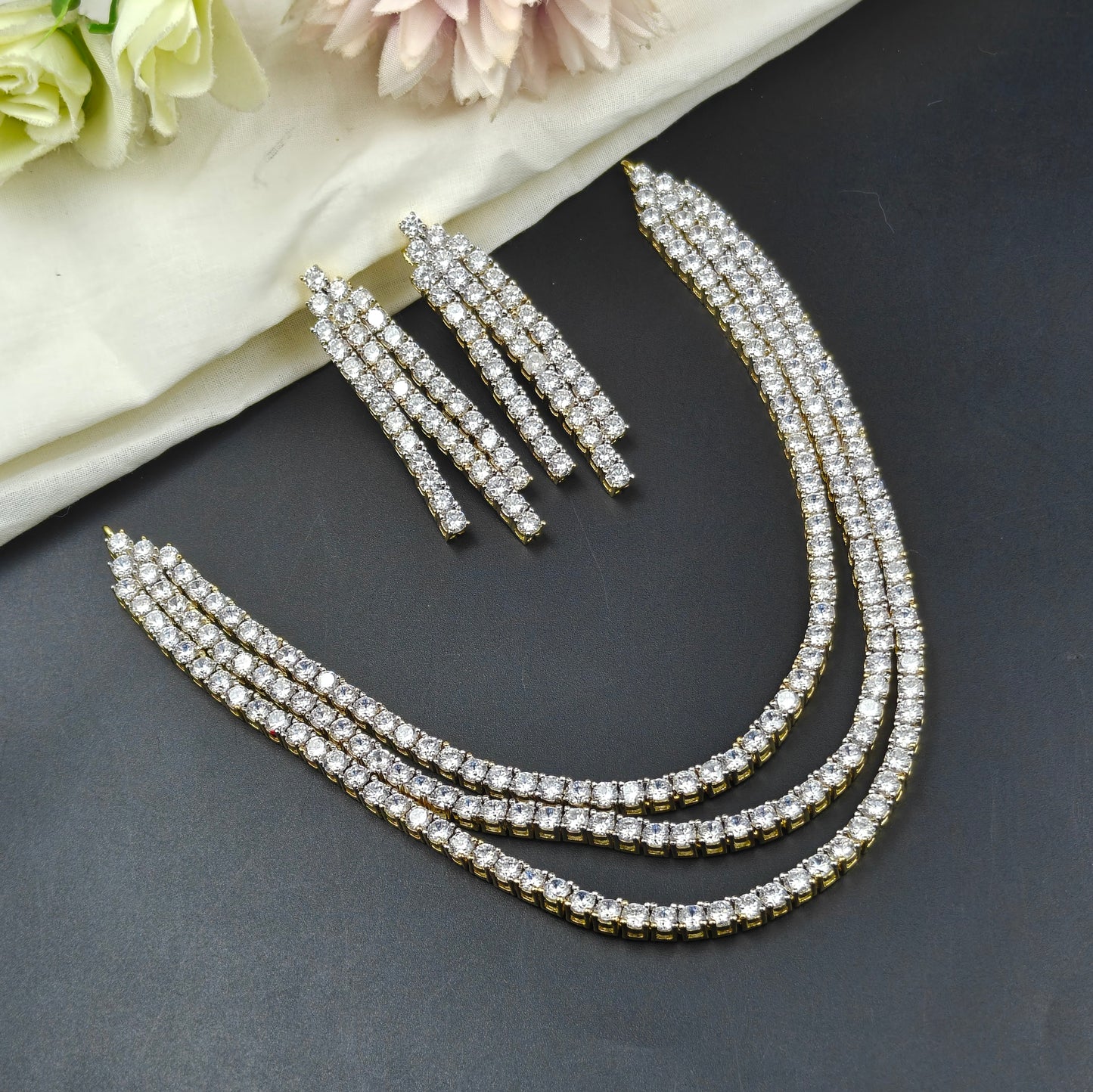 41195 GJ 3 layer necklace