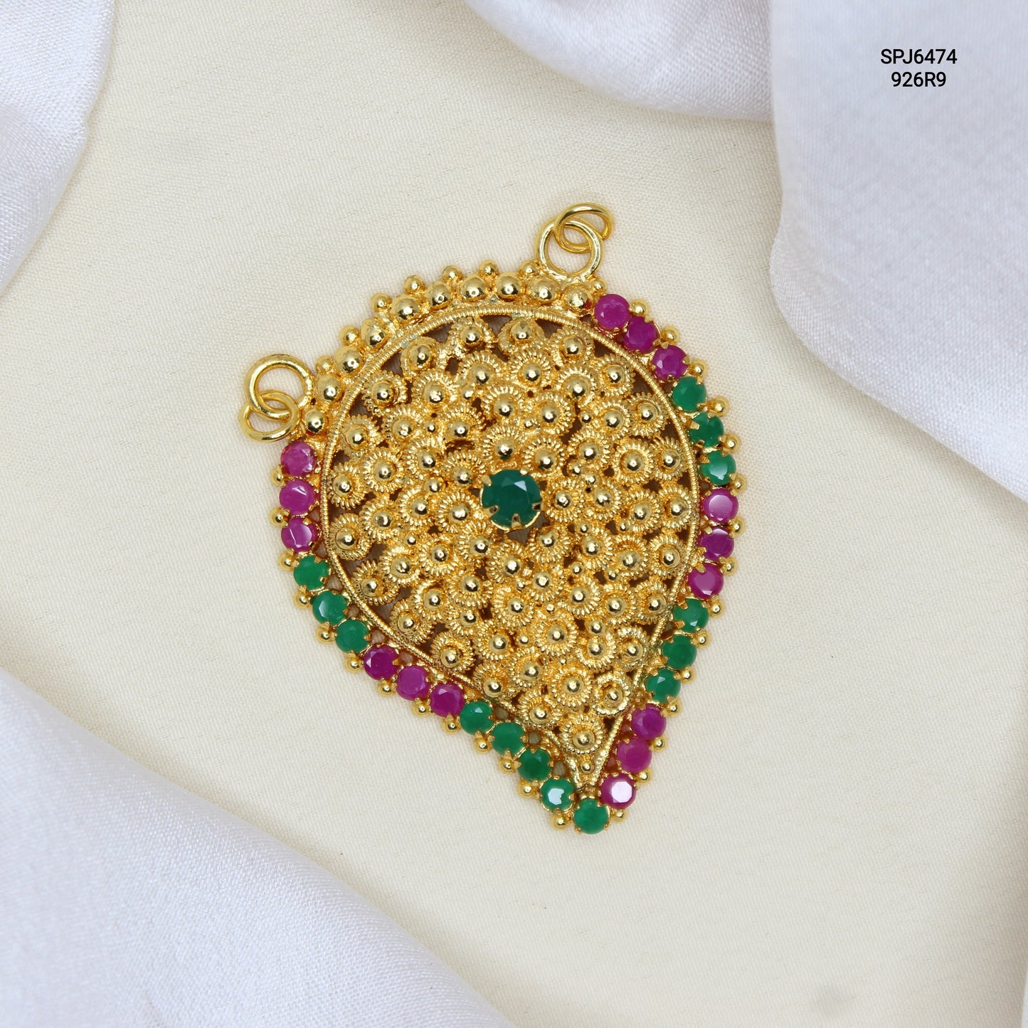 6474 Multi Mango Locket With Double Hooks