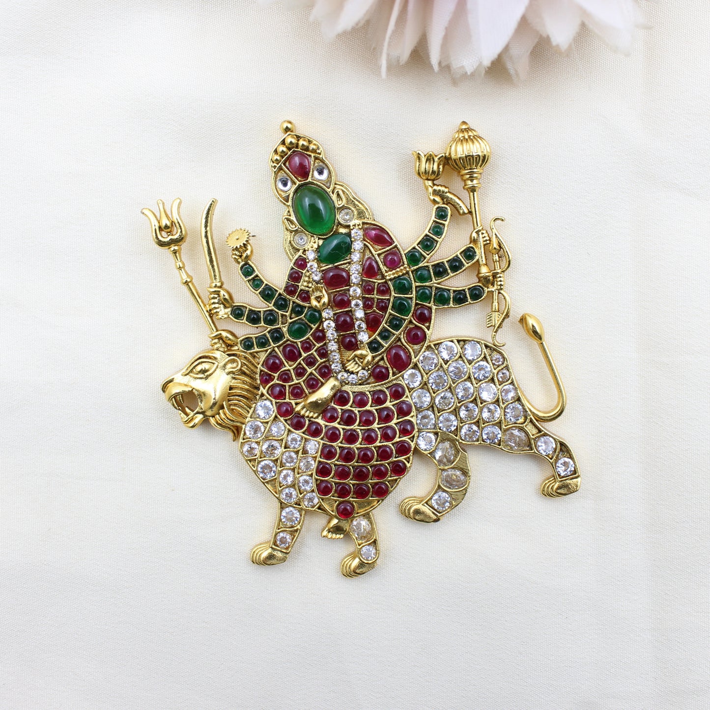 41238 Durga Maa Pota Stone Temple Traditional Pendant