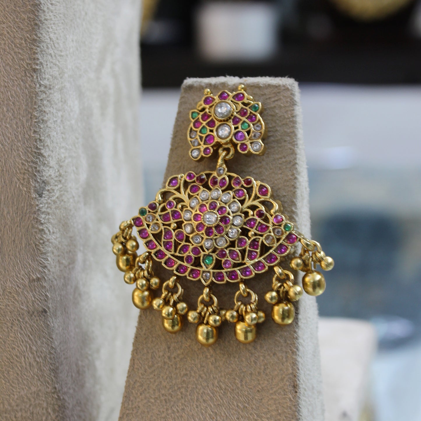 41548 Traditional Mango 2 In 1 Kundan Stone Necklace Set Long