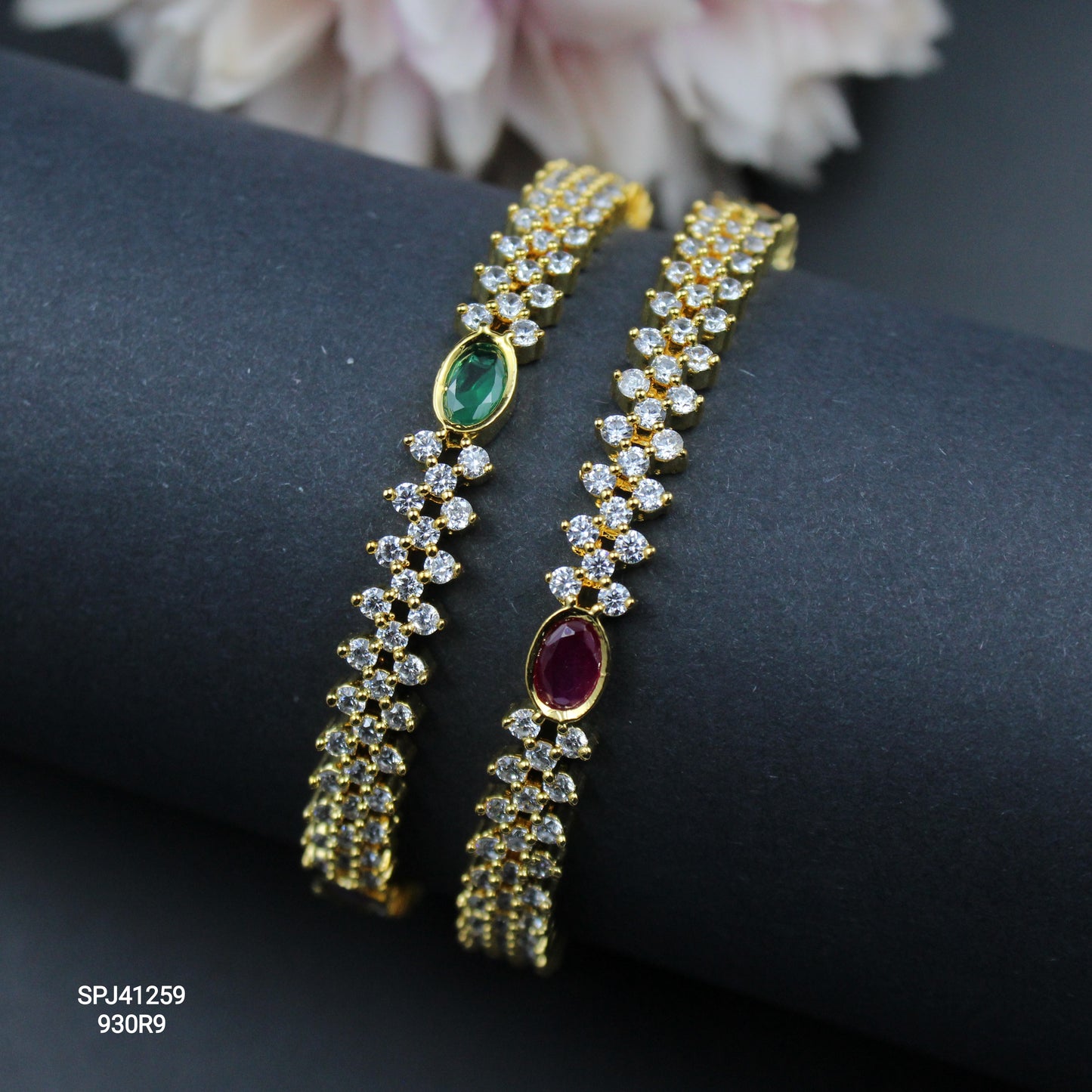 41259 CZ Multi Stone Baby Bangle