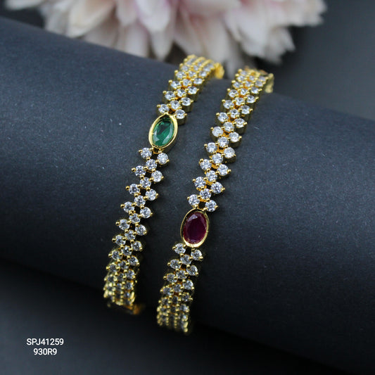 41259 CZ Multi Stone Baby Bangle