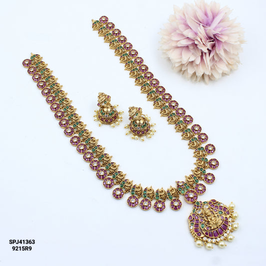 41363 Pota Stone Peacock Long Necklace