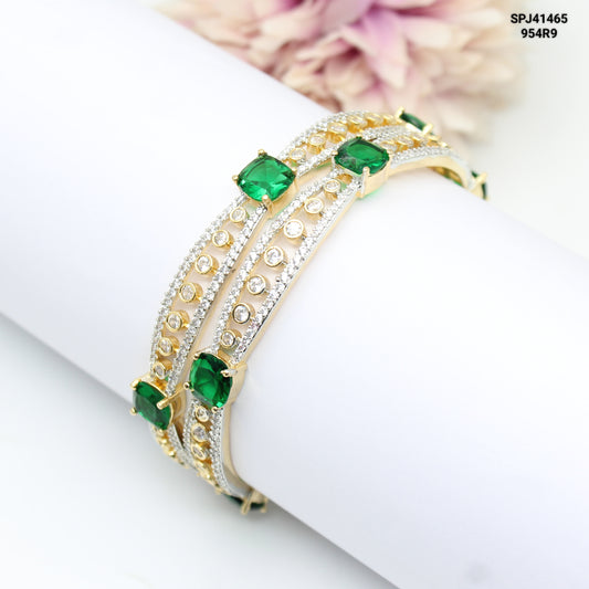 41465 GJ 2Pc Green Bangles