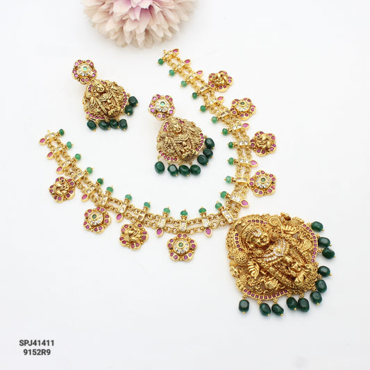 41411 Nakshi Multi Balaji Short Necklace