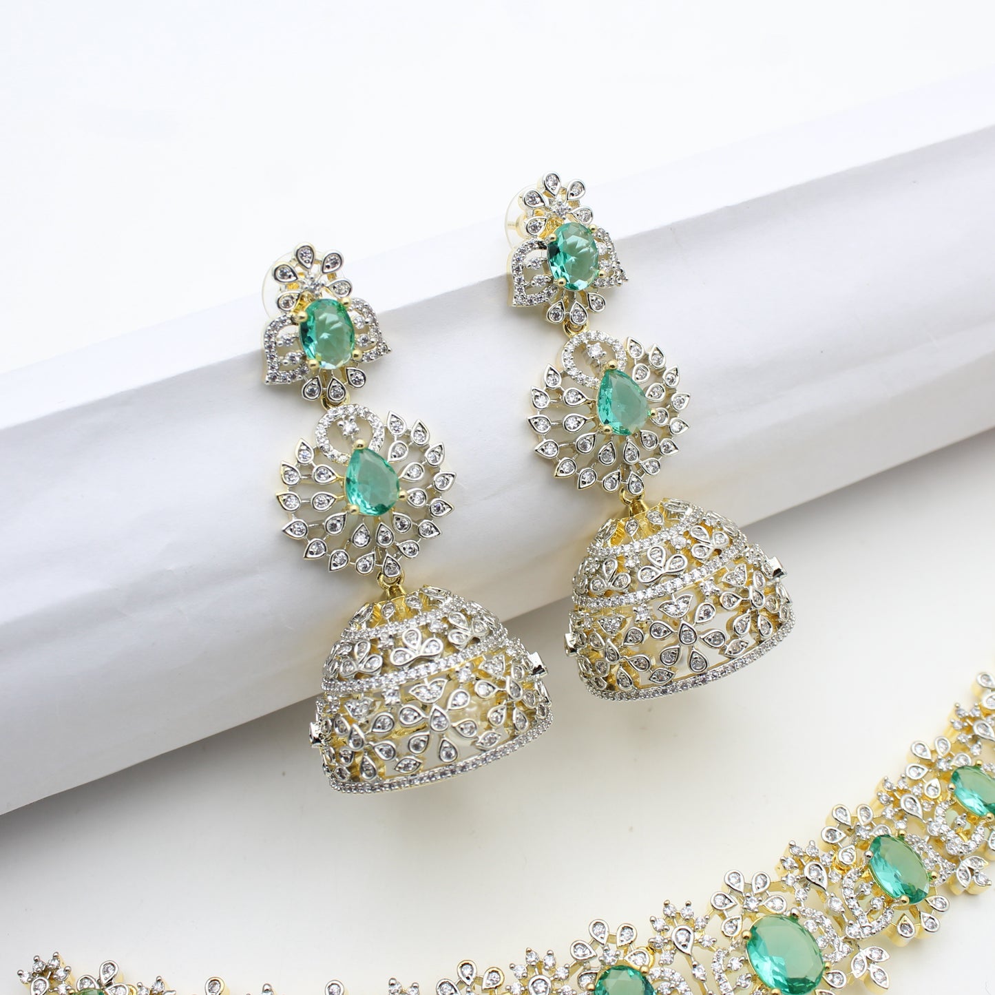 41514 GJ Short Necklace Mint Green