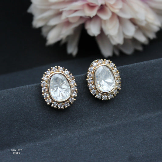 41537 Moissanite White Studs