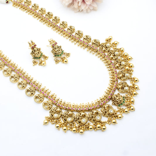 41552 Nakshi Laxmi Kundan Long Golden Balls