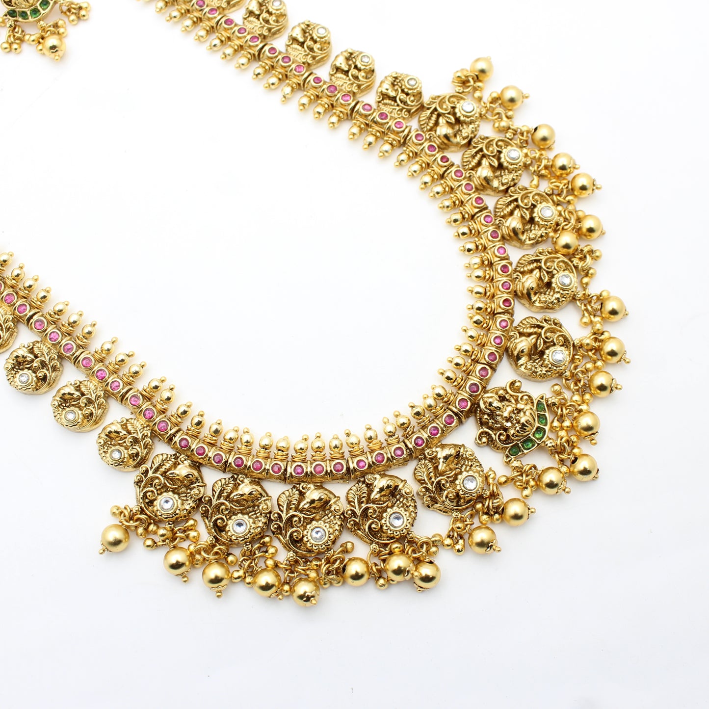41552 Nakshi Laxmi Kundan Long Golden Balls