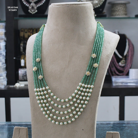 41544 5 Lines Light Green Onex Beads Mala