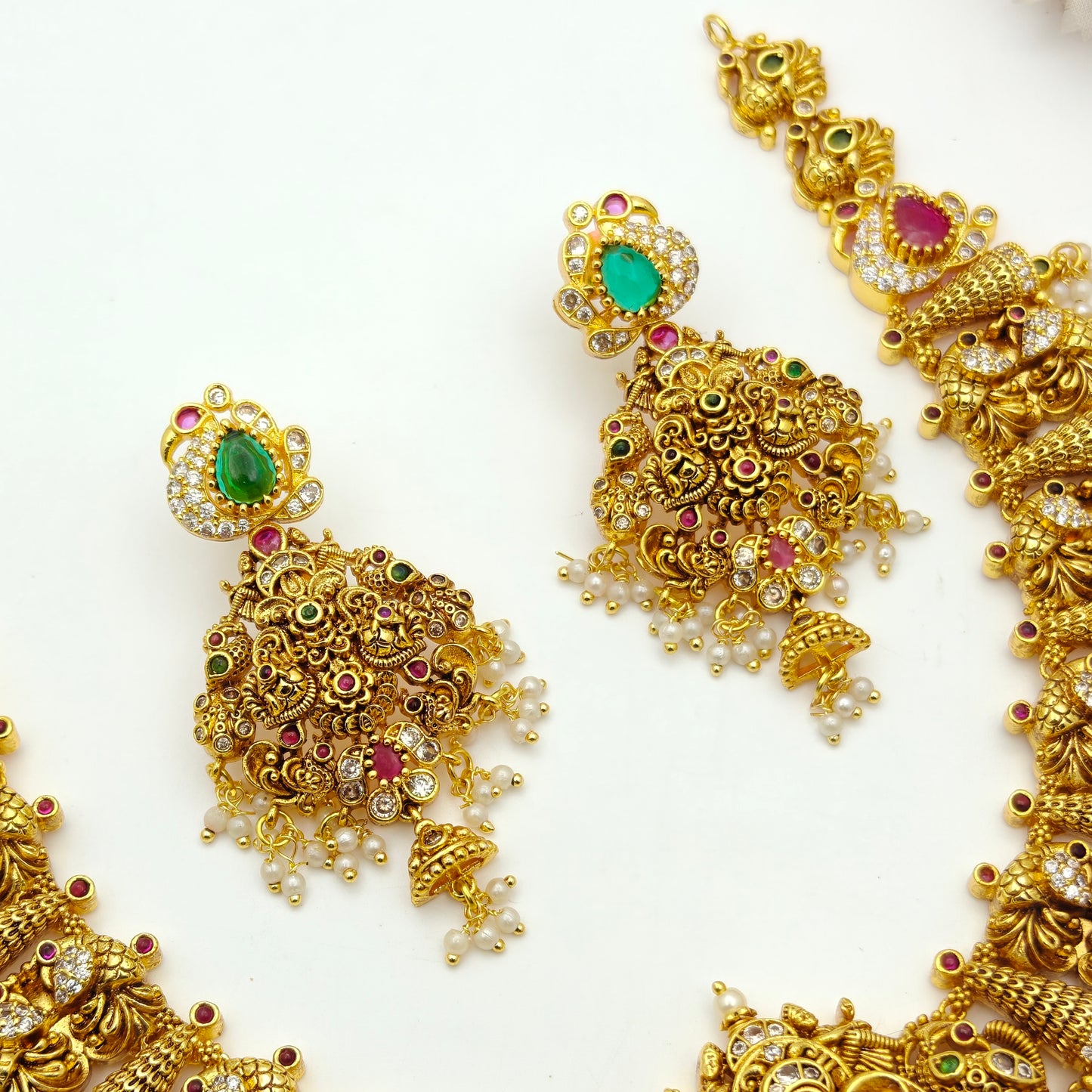41569 Nakshi Multi Peacock Short Necklace