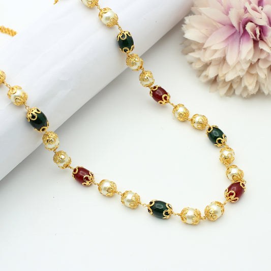 41627 Pearls & Multi Beads Mala