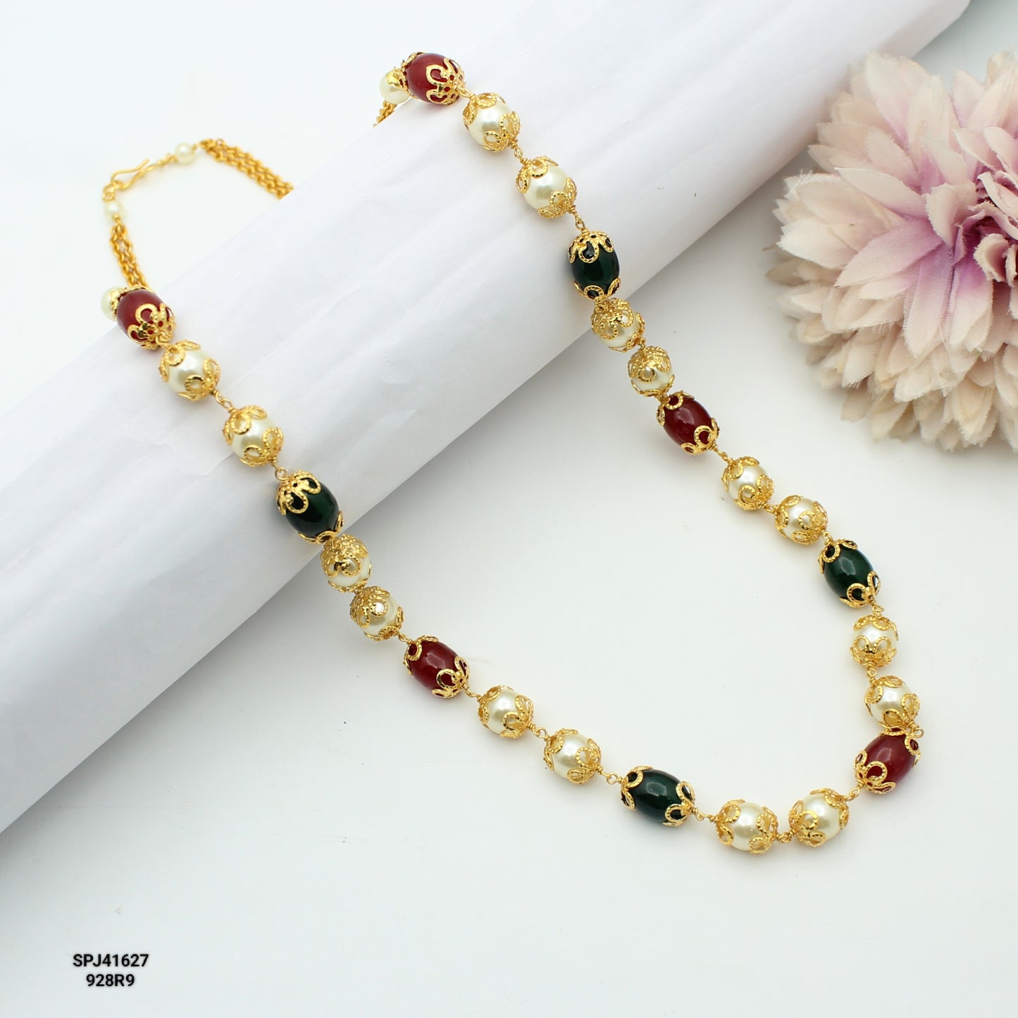 41627 Pearls & Multi Beads Mala