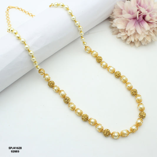 41628 Pearls Mala With Nakshi Balls