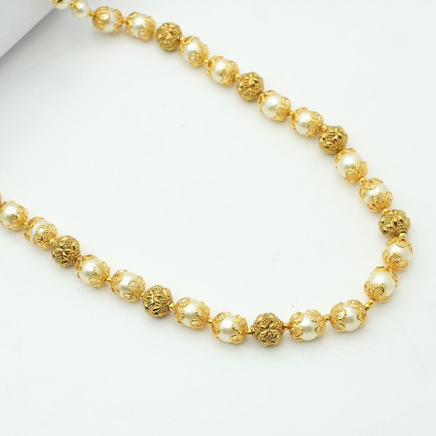 41628 Pearls Mala With Nakshi Balls