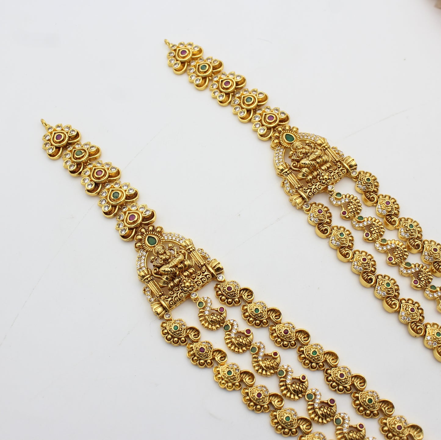 41377 Nakshi Laxmi 3 Layers Long Necklace Set