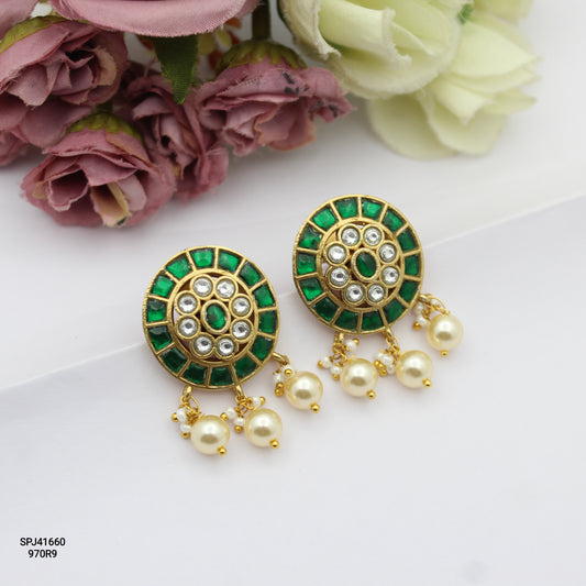 41660 Jadau Studs Green