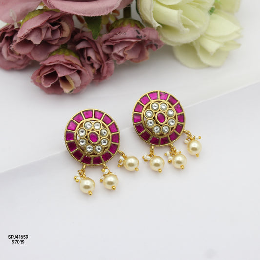 41659 Jadau Studs Red