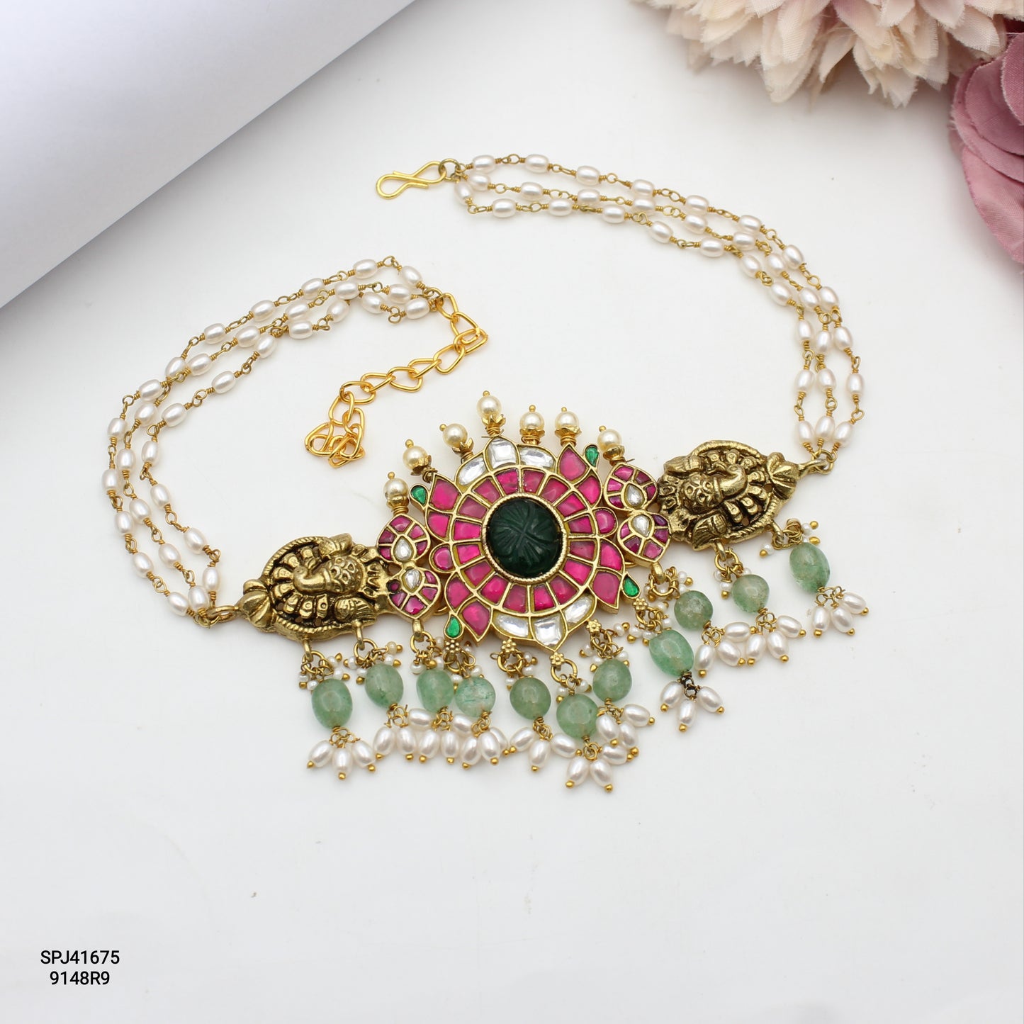 41675 Jadau elephant choker