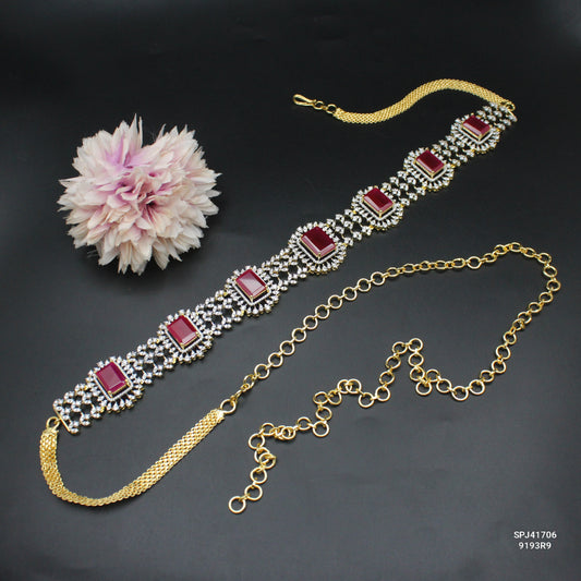 41706 GJ Red Chain Vaddanam