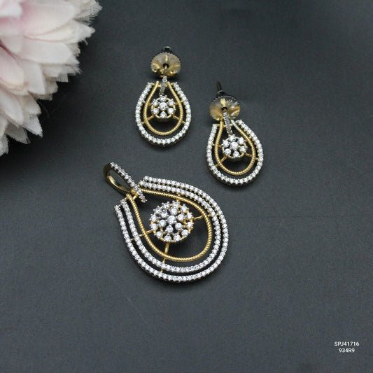 41716 GJ White Pendant Set