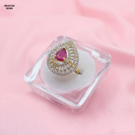 41724 GJ Ruby AD Adjustable Finger Ring