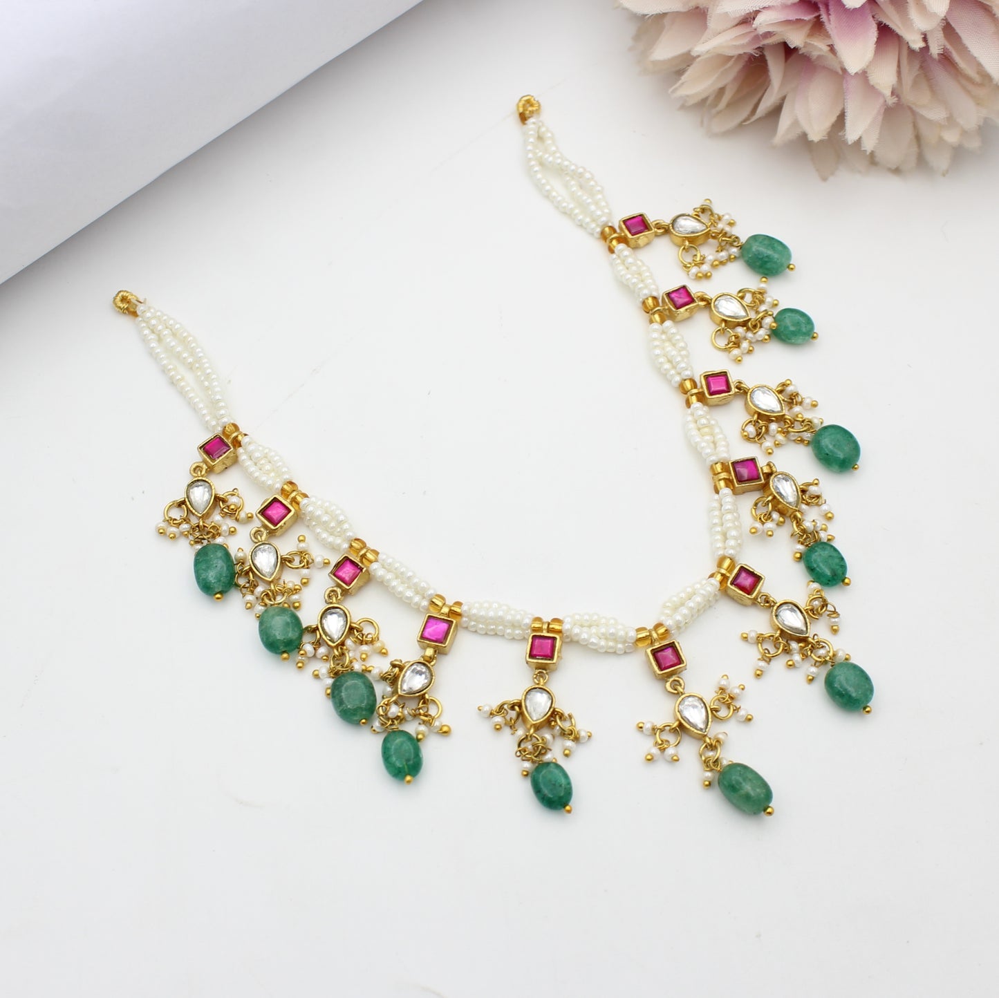 41745 Jadau Poth Necklace Without Earrings