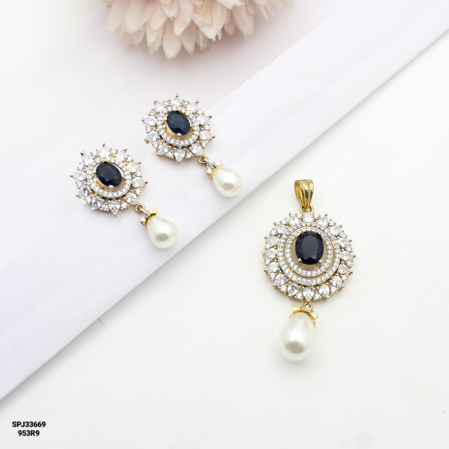 33669 GJ Pendant Set Blue