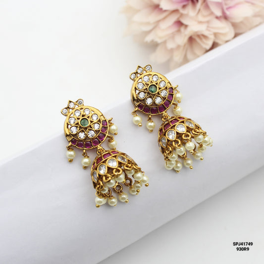 41749 Nakshi Flower Small Jhumki