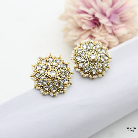 41761 Jadau Flower Big Studs