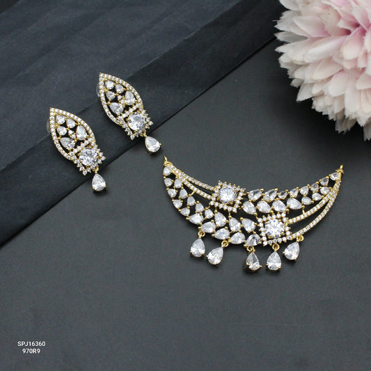 16360 GP Double Side Pendant Set  White