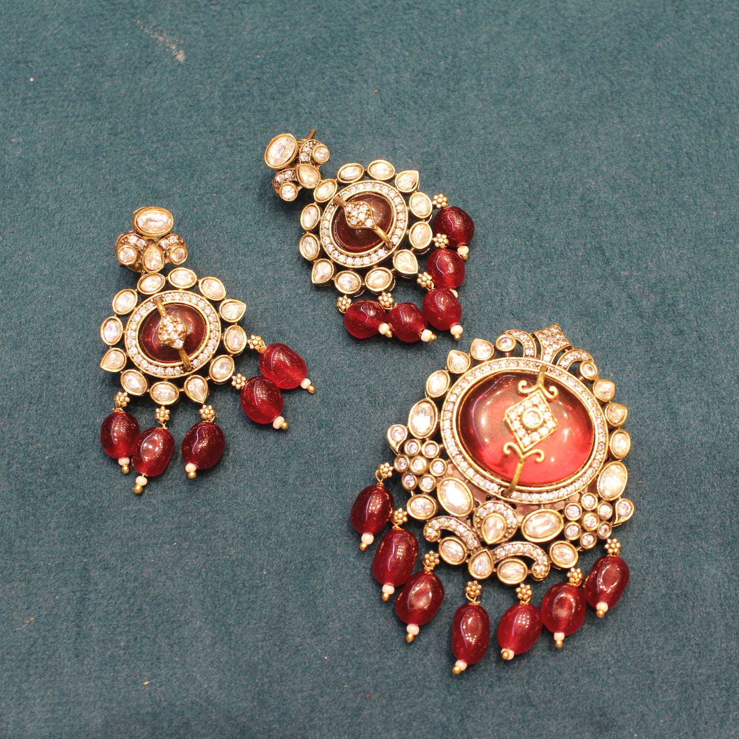 40188 Victorian Pendant Set Ruby