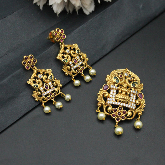 5652 Laxmi Small Nakshi Pendant Set