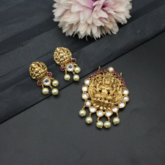 4127 Antique Laxmi Pendant Set