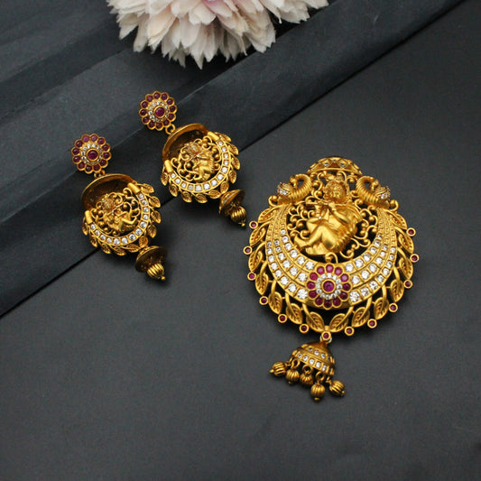 7748 Nakshi Big Krishna Pendant Set