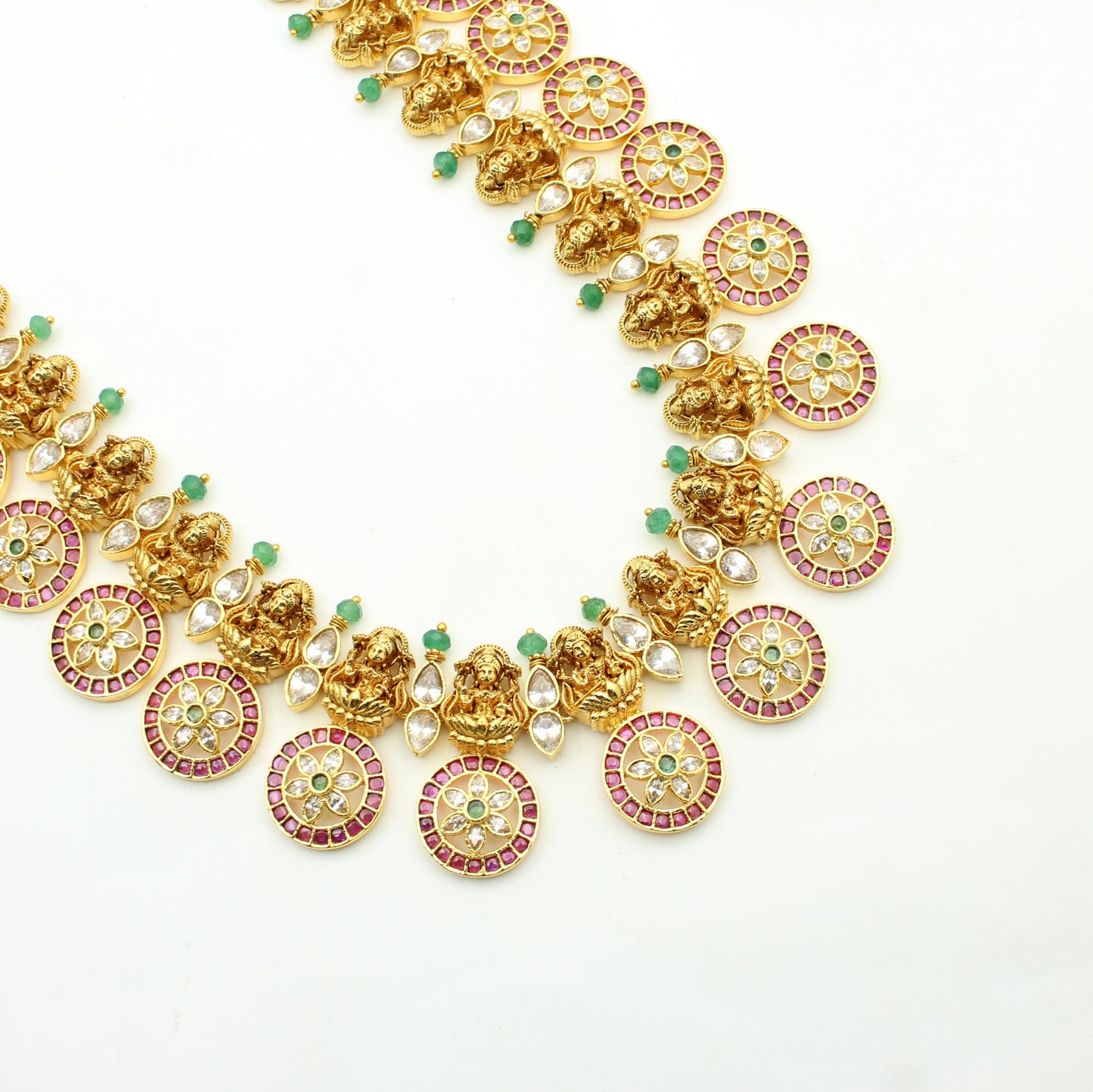 41396/ 41911 24 Carat Gold Replica Laxmi Bottumala With Onex Beads