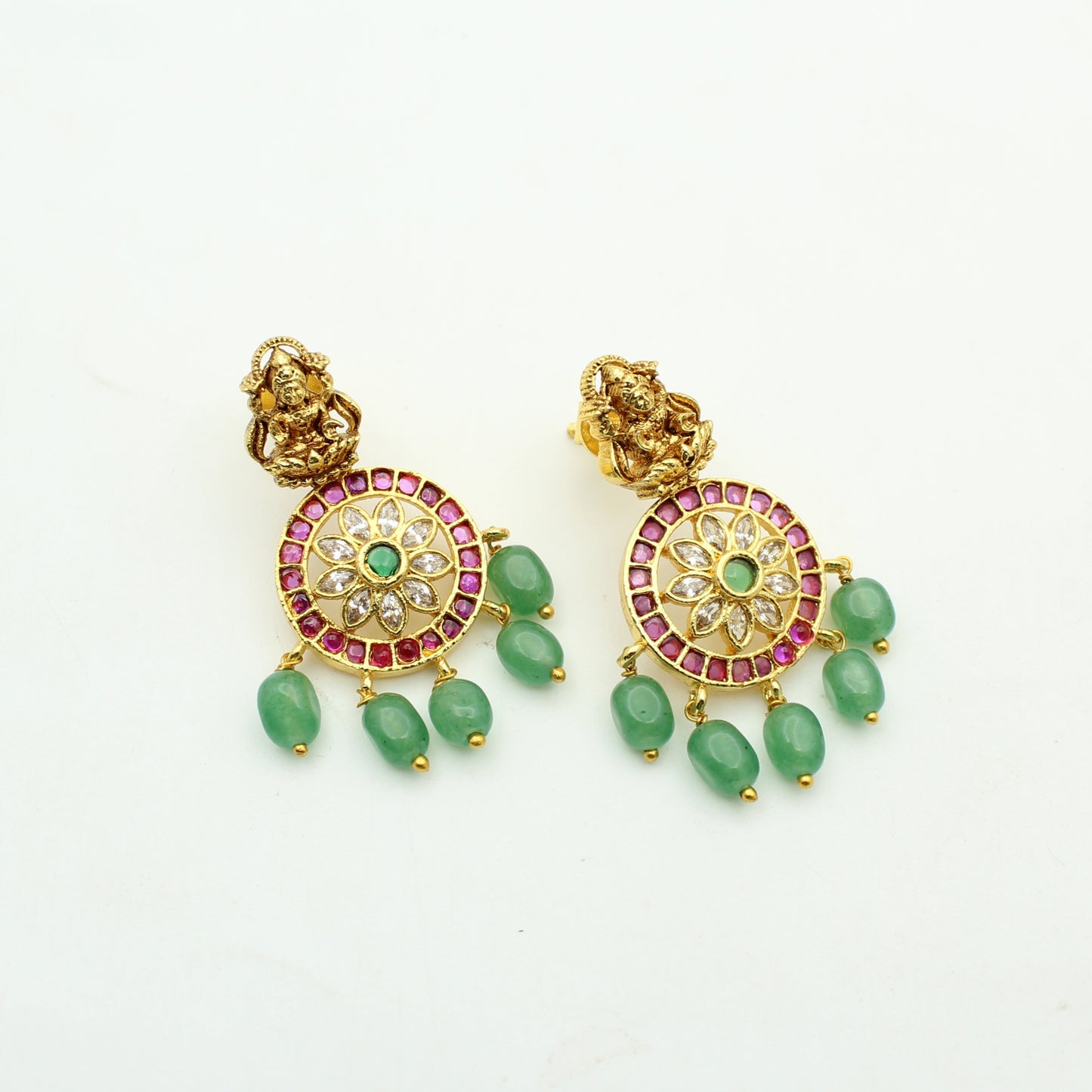 41396/ 41911 24 Carat Gold Replica Laxmi Bottumala With Onex Beads