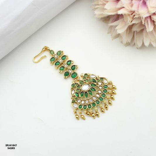 41847 Pota Stone Maangtikka Green