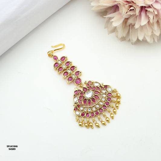 41846 Pota Stone Maangtikka Red