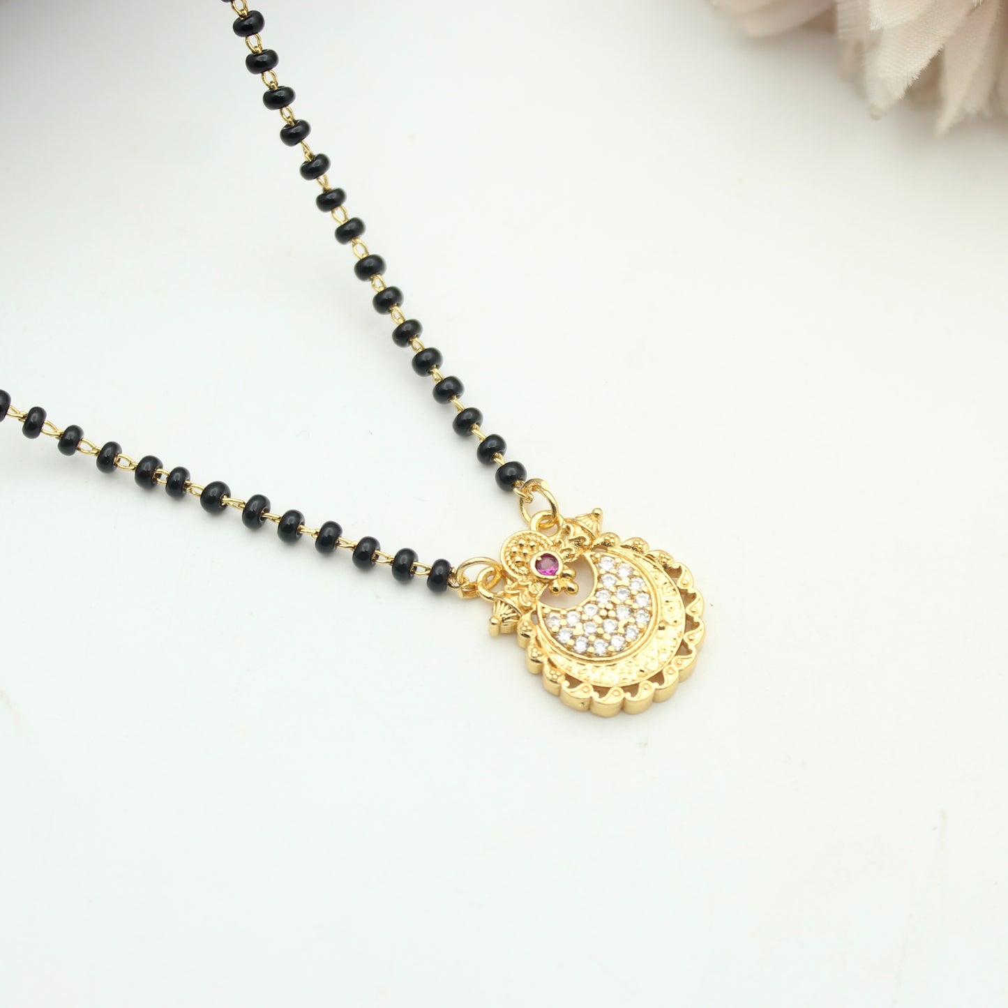 41773 Single Black Beads 1 Line