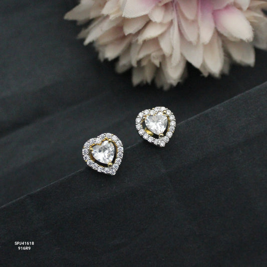 41618 GJ Heart Shape Small Studs