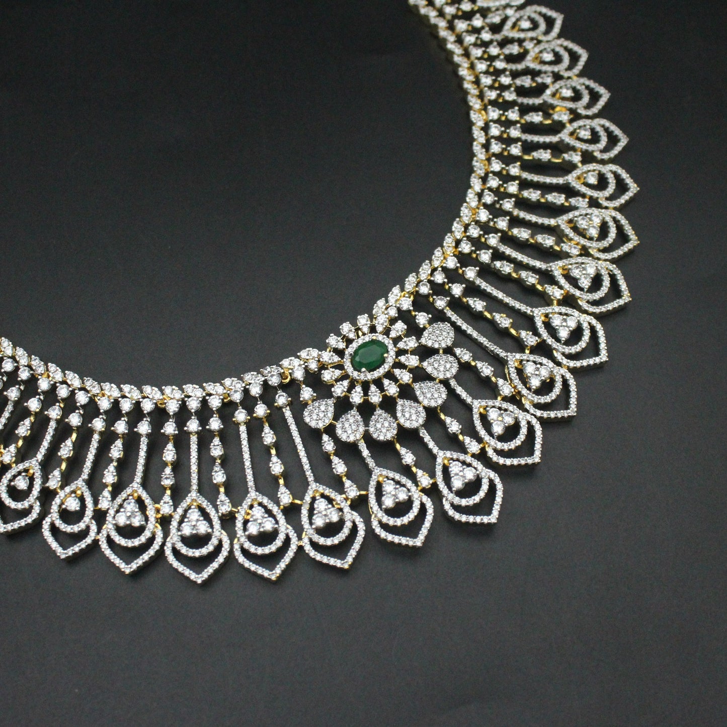 41782 GJ Fancy Necklace Set Green