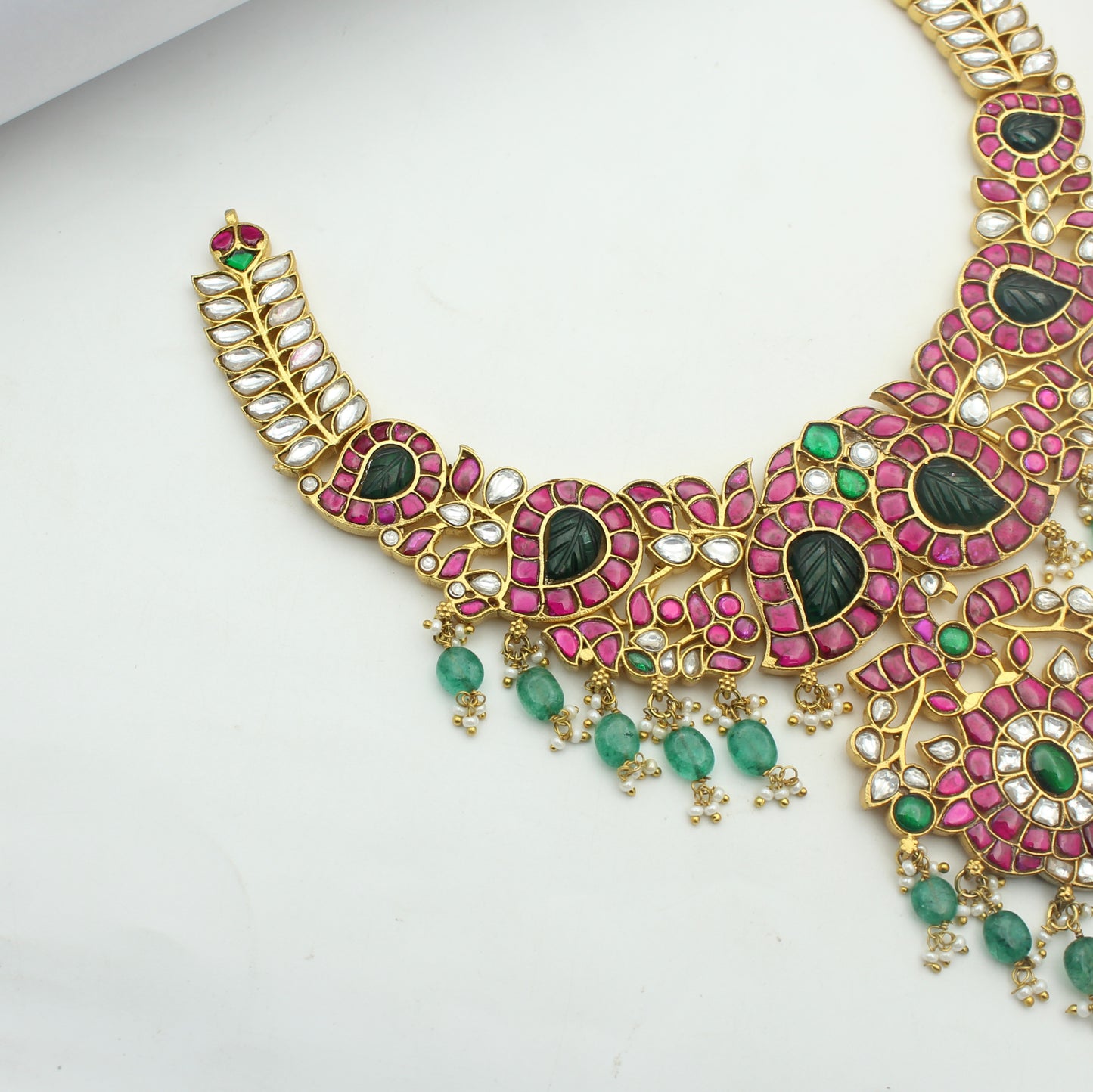 41896 Jadau mango short necklace
